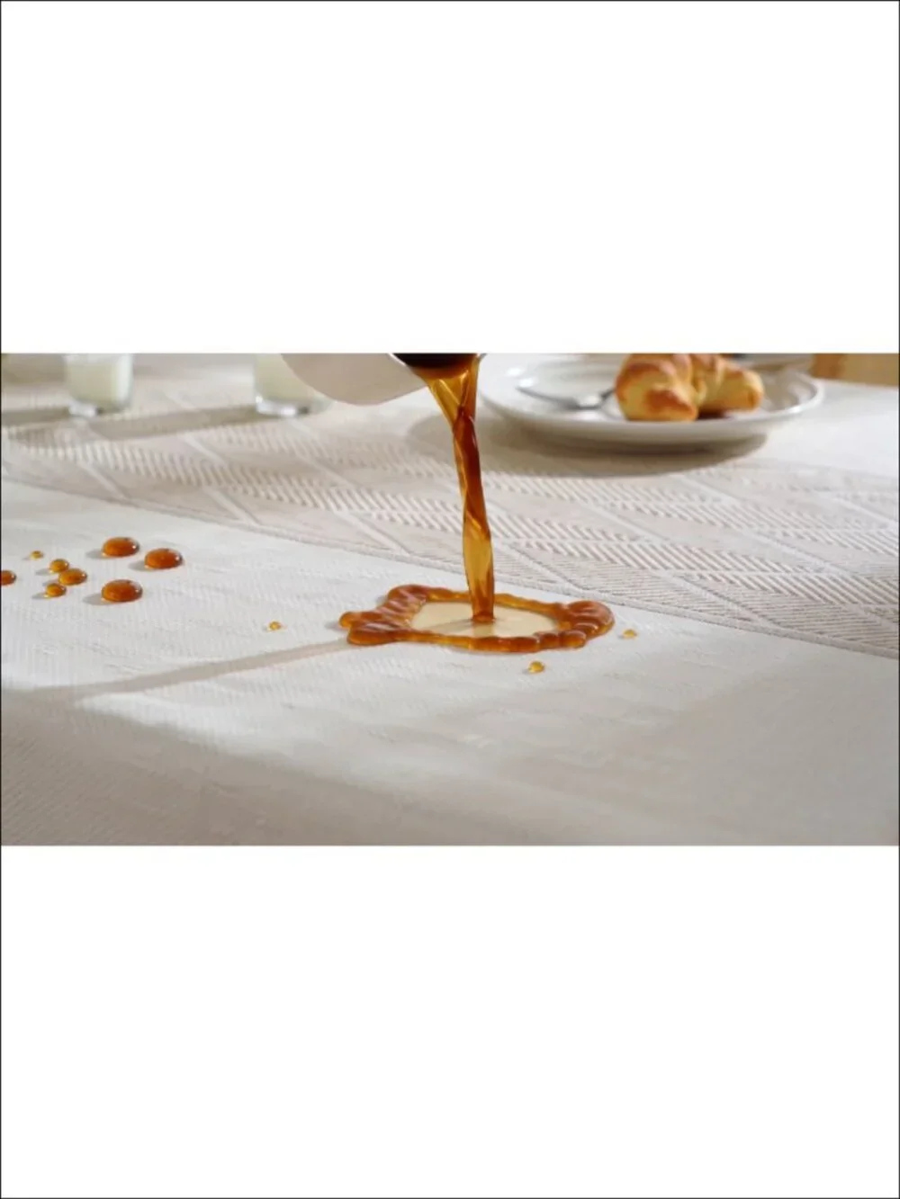 Faux Linen Rectangle Tablecloth Heavyweight Wrinkle Resistant Dining Cover
